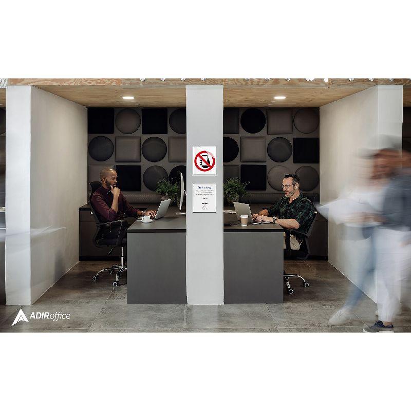 AdirOffice Clear Wall Mount Side-Loading Acrylic Sign Holder (Set of 12)