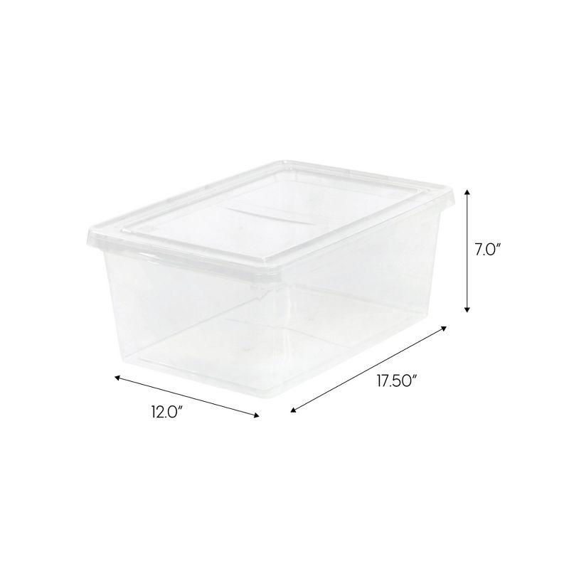 IRIS USA 17 Quart Clear Storage Box, Clear