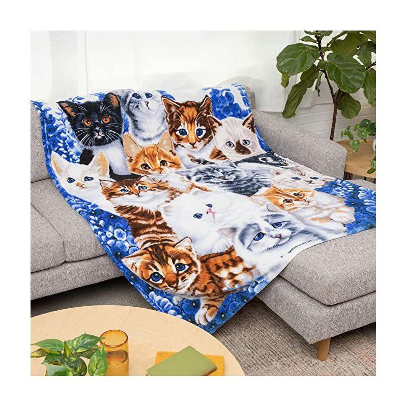 Dawhud Direct 50" x 60" Puppy Fleece Throw Blanket for Girls, Women, Men and Kids