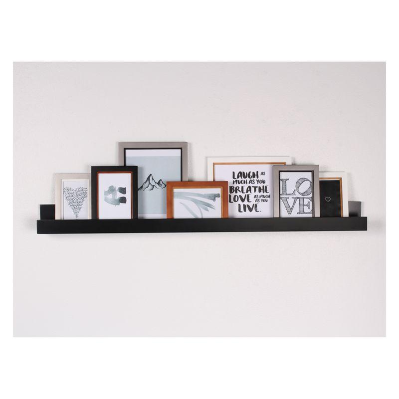 Decorative Wall Shelf Black - Kate & Laurel All Things Decor: Modern Floating Ledge, 42" Long