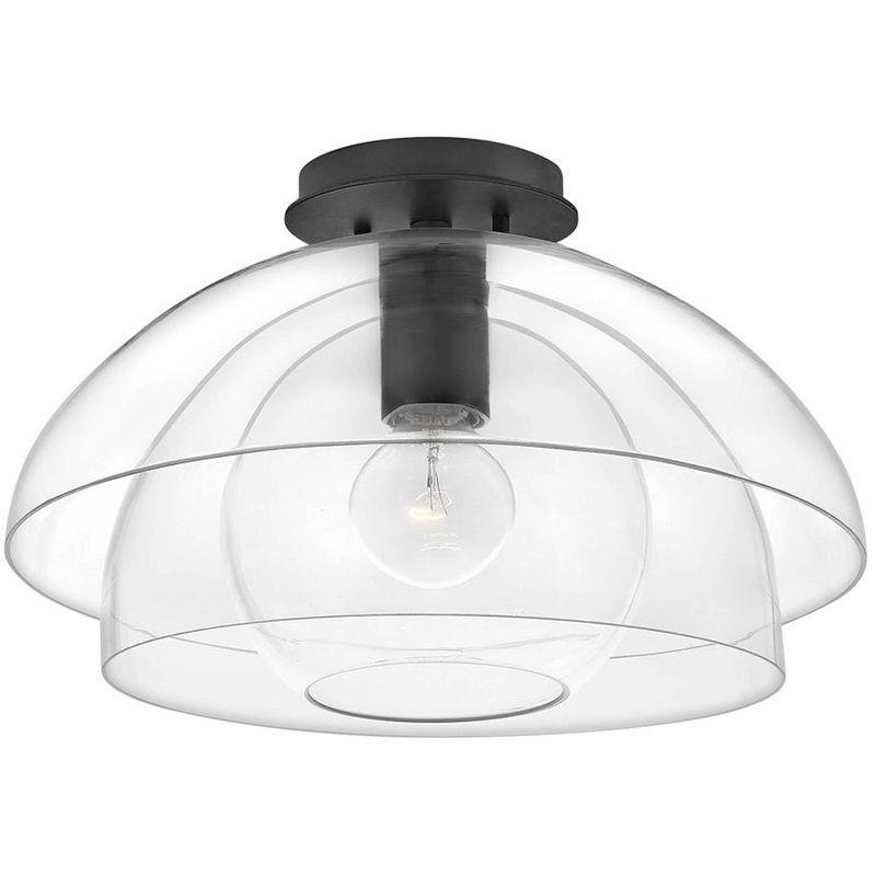 Lotus Glass Semi Flush Mount