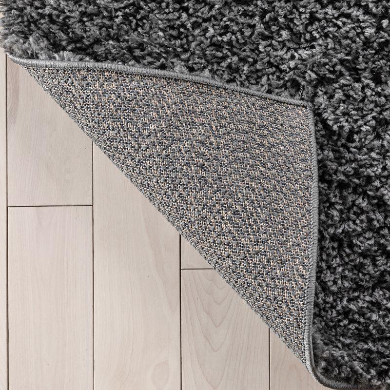 Well Woven Elle Basics Emerson Shag Textured 5'3" x 7'3" Dark Grey Area Rug