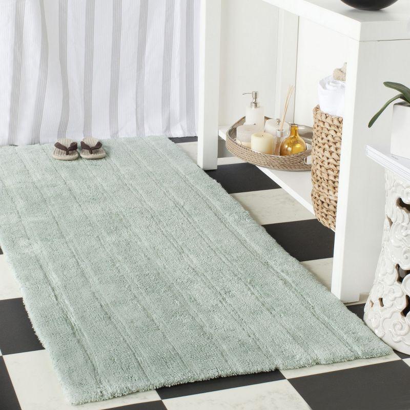 Resort Spa Indulgence Aqua Cotton Bath Mat 27" by Safavieh