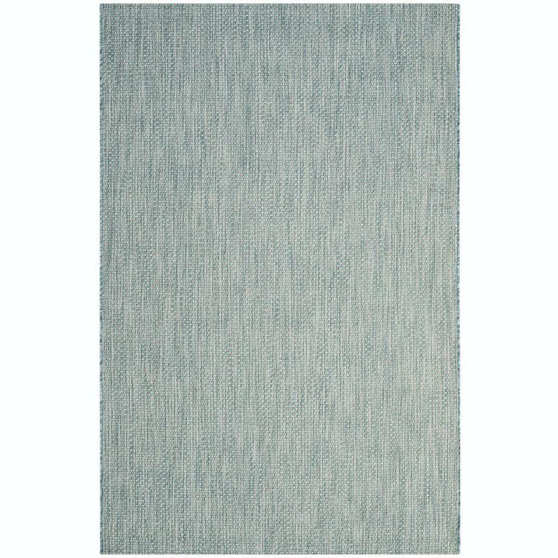 Courtyard CY8521 Power Loomed Indoor/Outdoor Area Rug - Aqua/Grey - 5'3"x7'7" - Safavieh.