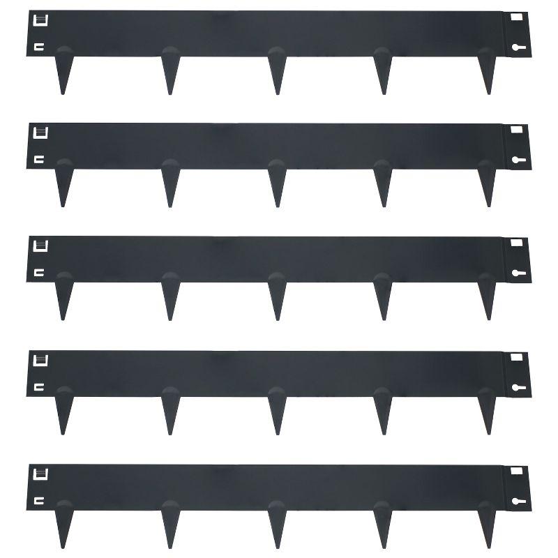 Sunnydaze Outdoor Lawn and Garden Heavy-Duty Steel Metal Flexible Landscape Edging Borders - 16' - Gray - 5pk