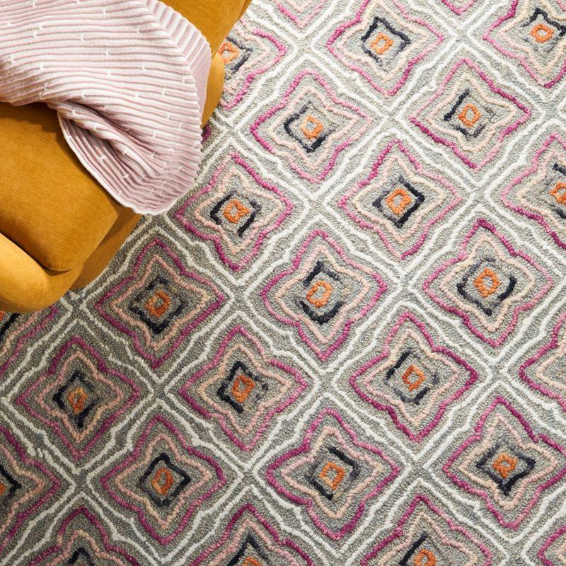 Trace TRC512 Hand Tufted Area Rug - Plum/Grey - 4'x6' - Safavieh.