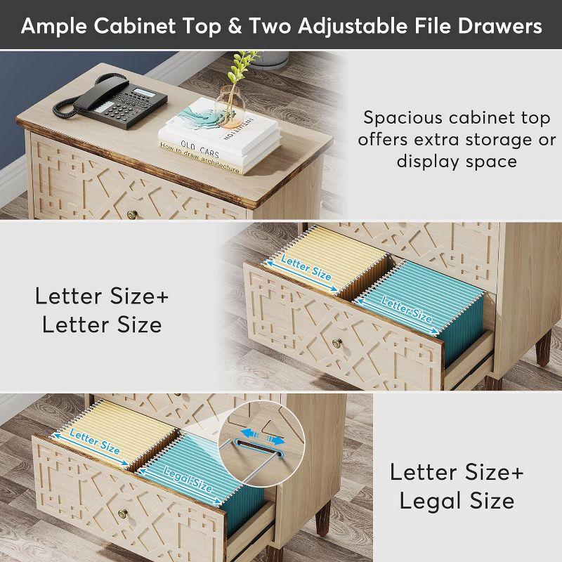 Tribesigns Wooden 2 Drawer Lateral File Cabinet