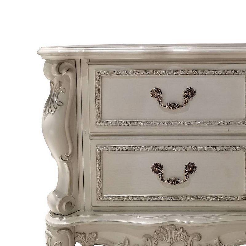 32" Dresden II Nightstand Bone White Finish - Acme Furniture: Elegant Rectangular Design, No Assembly, Wood Composite