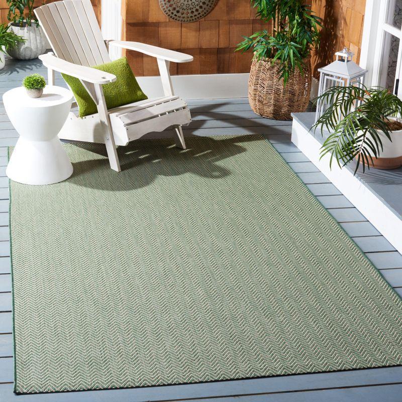Courtyard CY8022 Power Loomed Indoor and Outdoor Area Rug - Dark Green/Beige - 5'3"x7'7" - Safavieh