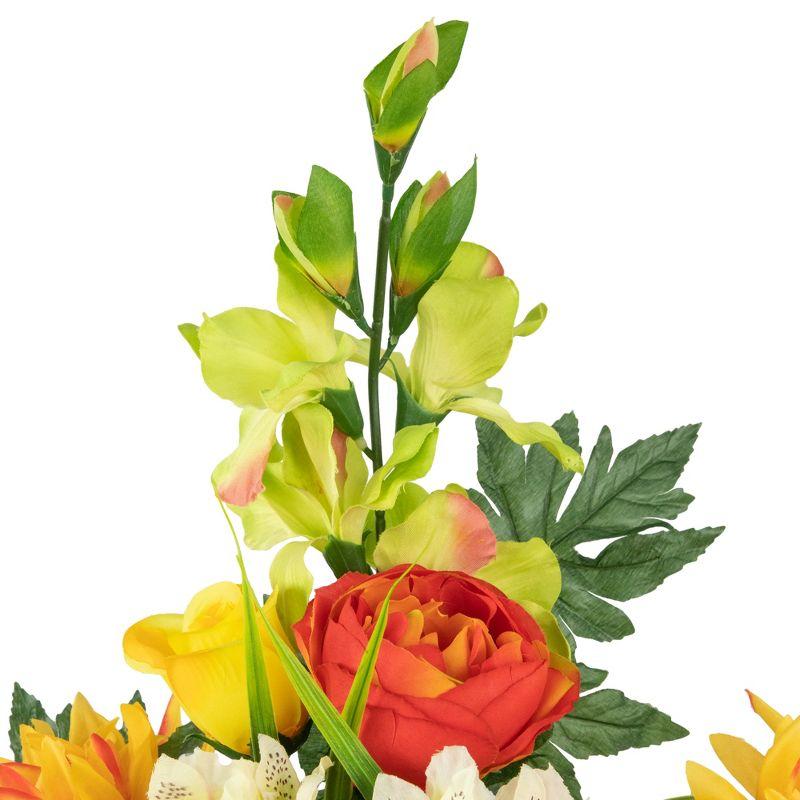 Allstate Floral 27" Dahlia, Peony and Rose Artificial Silk Floral Half Bouquet