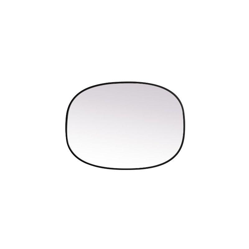 Sabine Metal Curved Oval Wall Mirror