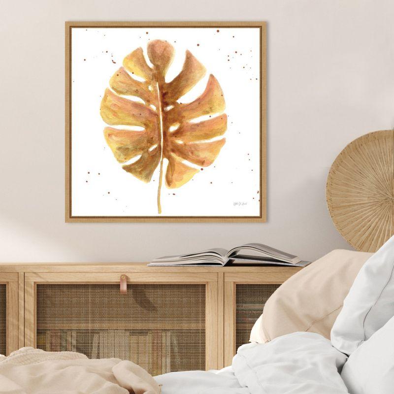 Amanti Art Golden Palm II by Yvette St. Amant Framed Canvas Wall Art