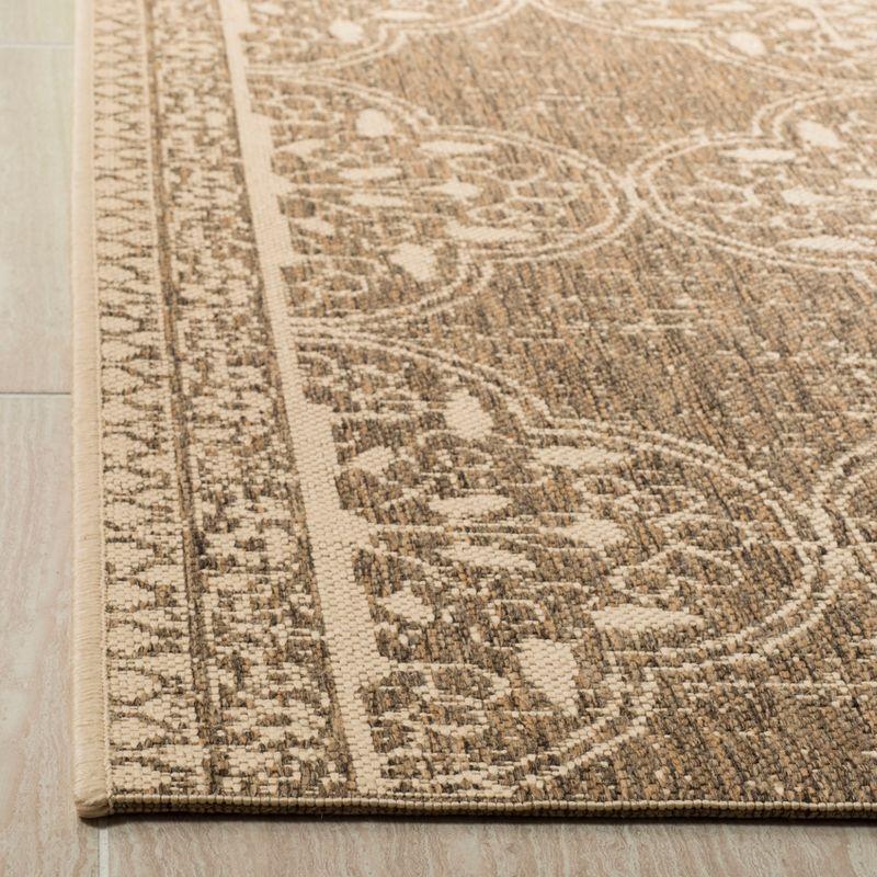 Linden LND174 Power Loomed Area Rug - Cream/Beige - 6'7"x6'7" - Safavieh