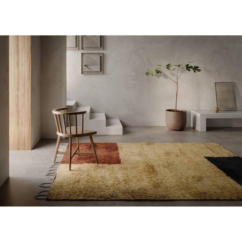 Momeni 5'x8' Neo Block Print Geometric Handwoven Area Rug: Multicolored Wool, High Pile, Indoor Rectangle, No Backing