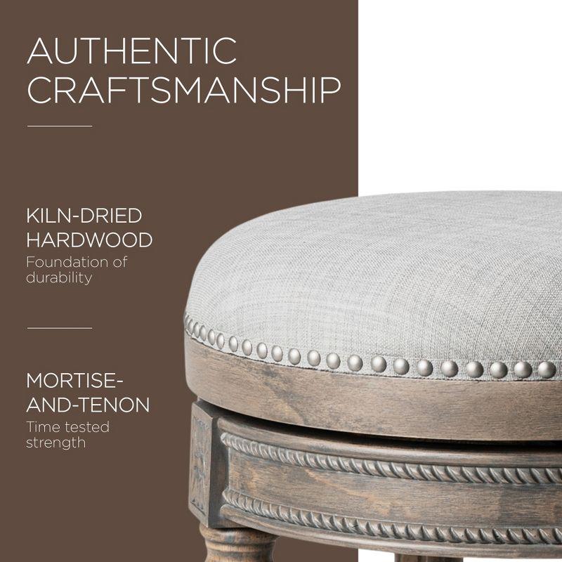 Maven Lane Maven Lane Pullman Backless Stool with Fabric Upholstery