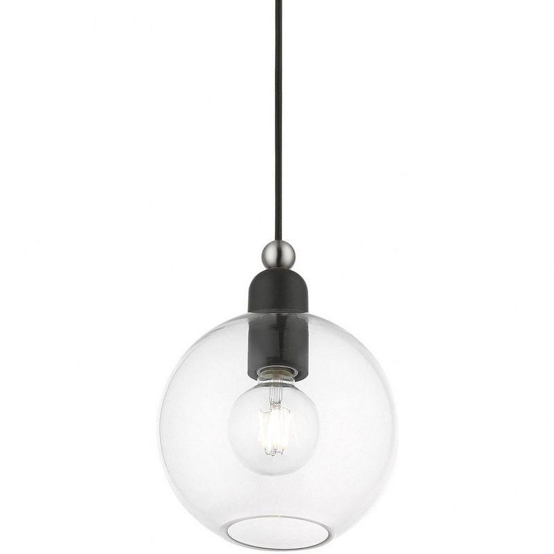 Livex Lighting Downtown 1 - Light Pendant in  Black/Brushed Nickel