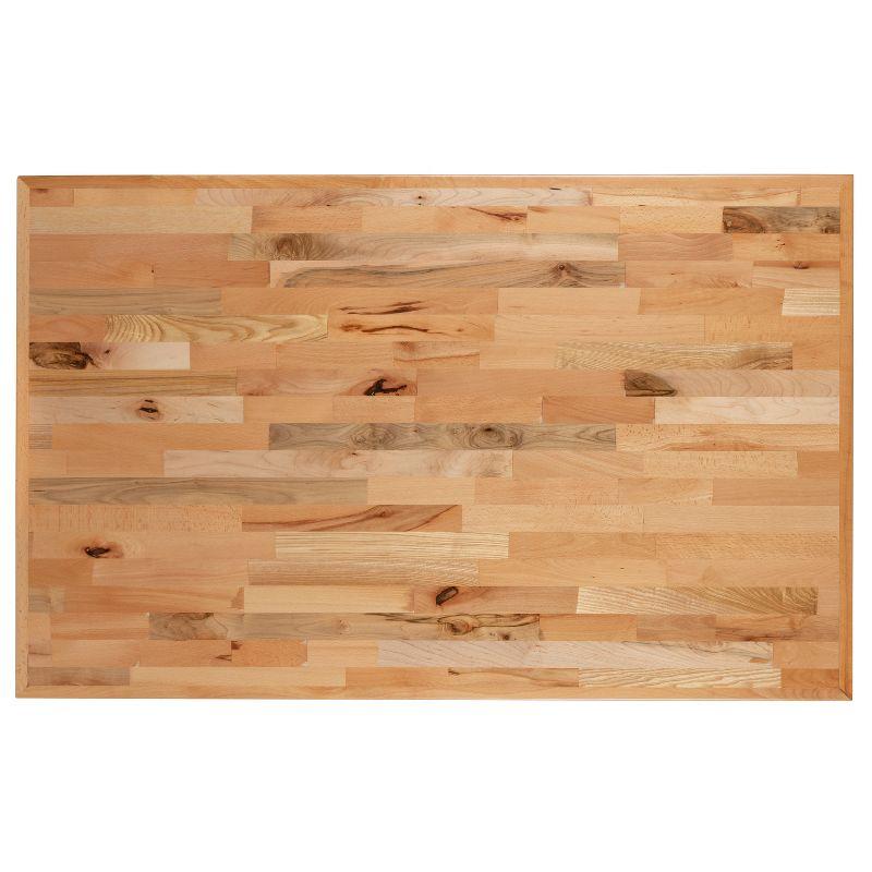 Flash Furniture Mayfair Rectangle Butcher Block Style Table Top - Restaurant Table Top