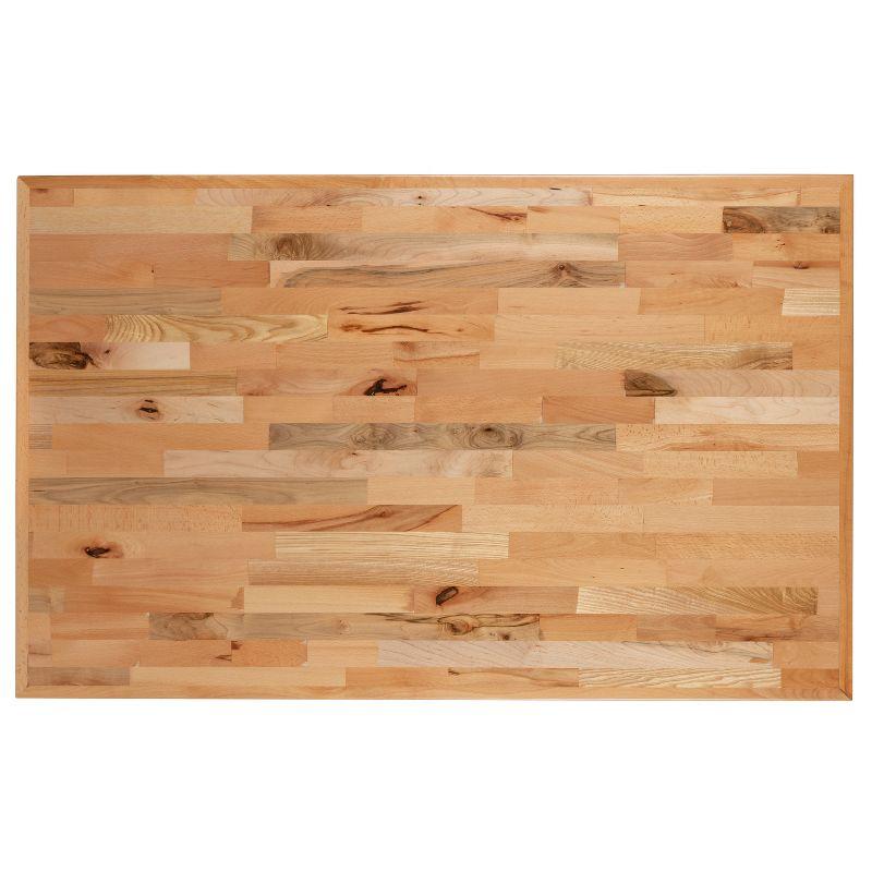 Mayfair Rectangle Butcher Block Style Table Top - Restaurant Table Top