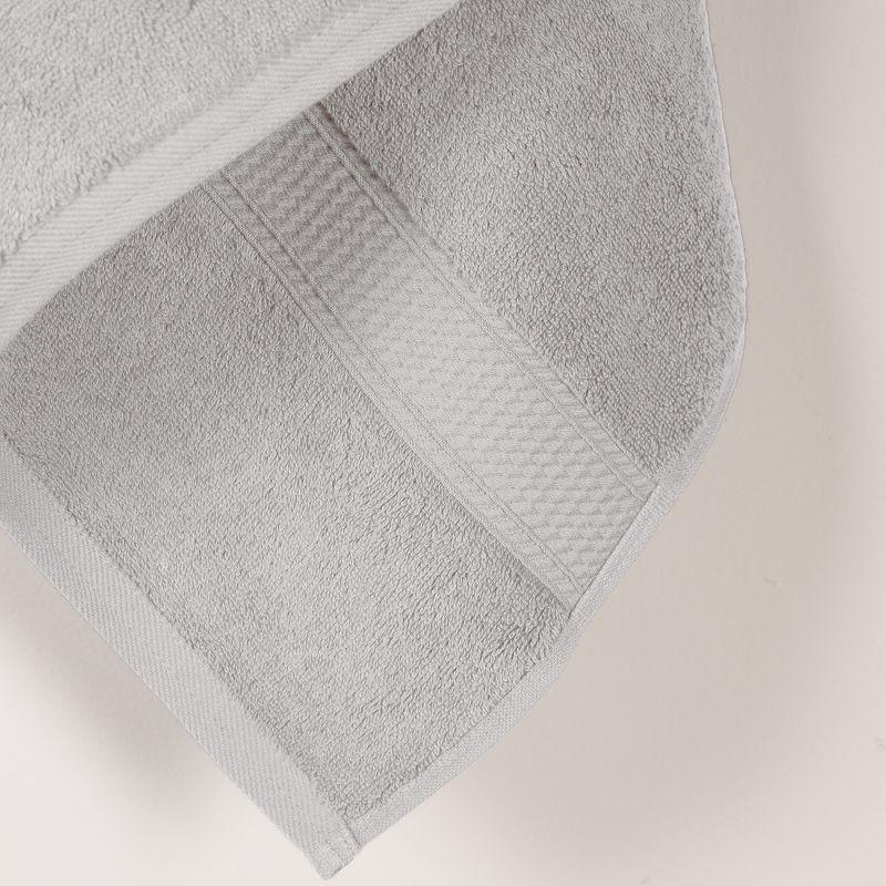 Luxury Egyptian Cotton Heavyweight Ultra-Plush Bath Towel Set of 2, Silver - Blue Nile Mills