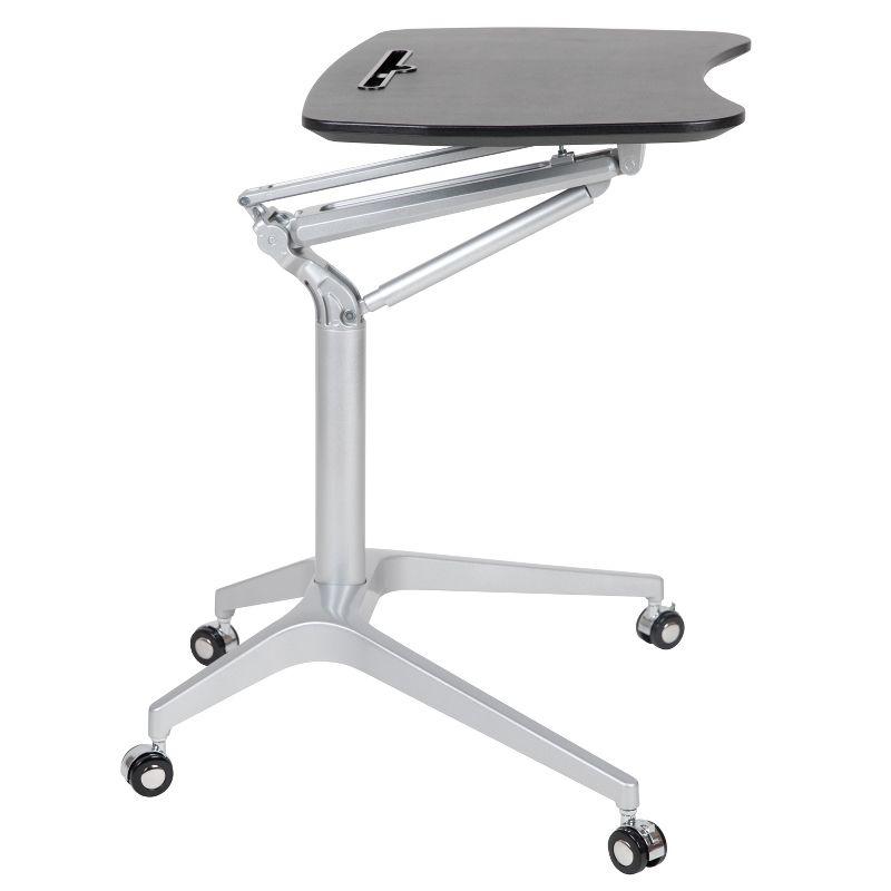 Flash Furniture Mobile Sit-Down, Stand-Up Ergonomic Computer Desk - Standing Desk