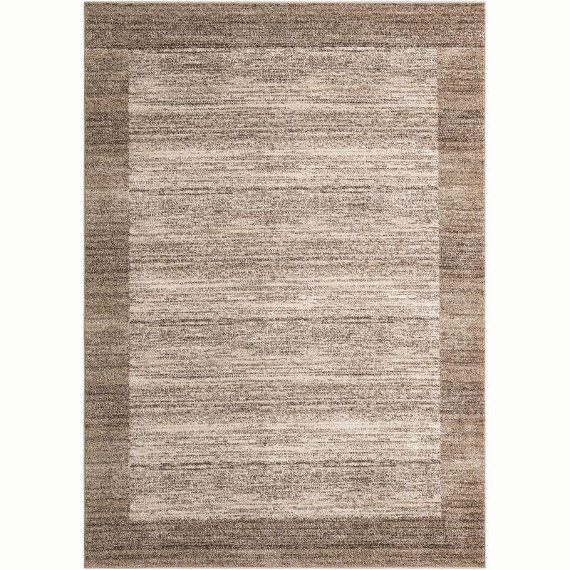 Beige Rectangular Tufted Washable Indoor Rug