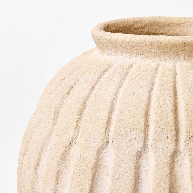 Tall Carved Ceramic Vase - Threshold™ designed with Studio McGee: Watertight Terracotta, Tabletop Decor, Spot Clean