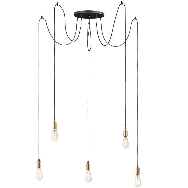 Maxim Lighting Early Electric 5 - Light Pendant in  Black/Antique Brass