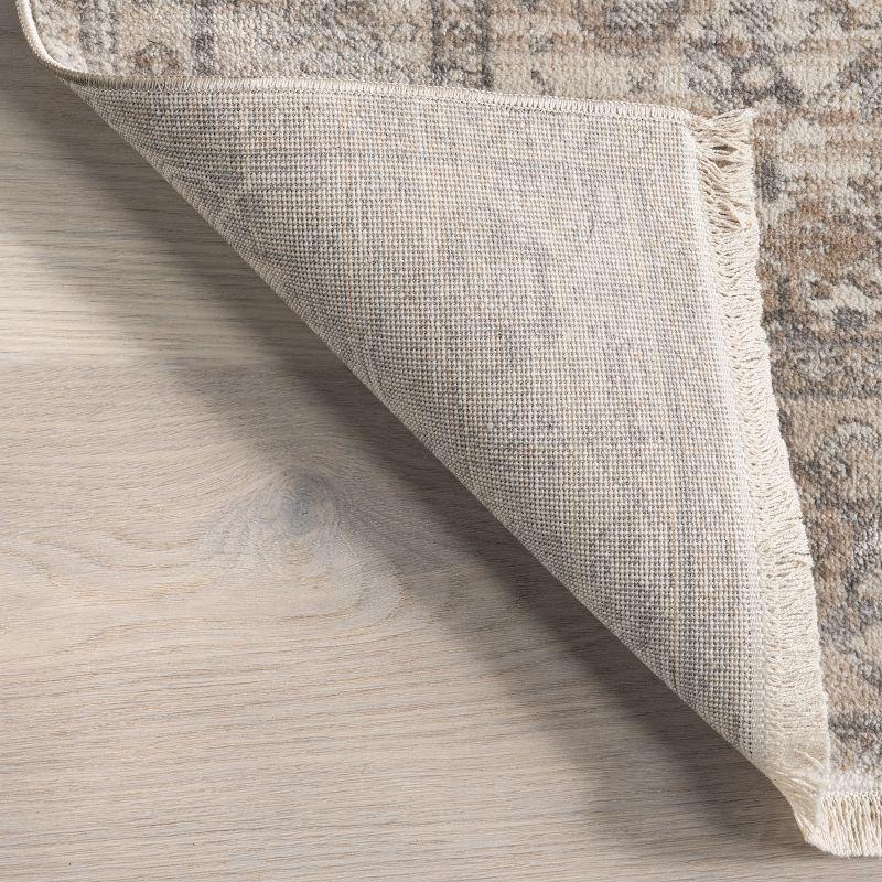 Nuloom Harriet Medallion 4x6 Indoor Area Rug for Living Room Bedroom Dining Room Kitchen, Neutral/Beige