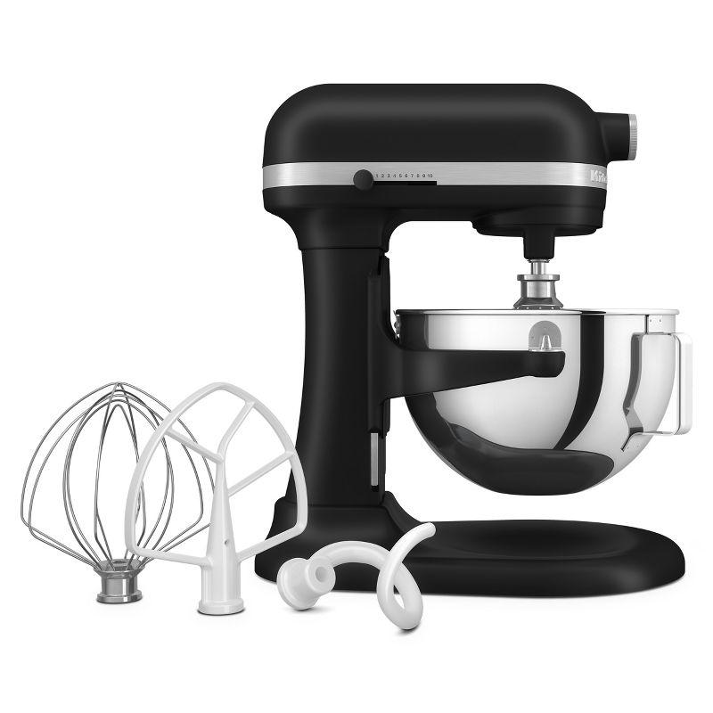 Black Matte 5.5 Quart Bowl-Lift Stand Mixer with Attachments