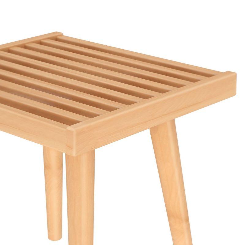 Plank+Beam Entryway Bench, Solid Wood End of Bed Bench for Bedroom, Hallway, Porch, 19”