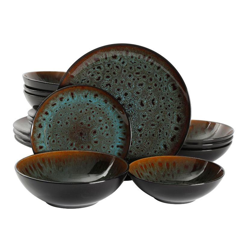 Gibson Elite Kyoto 16 Piece Dinnerware Set, Service for 4