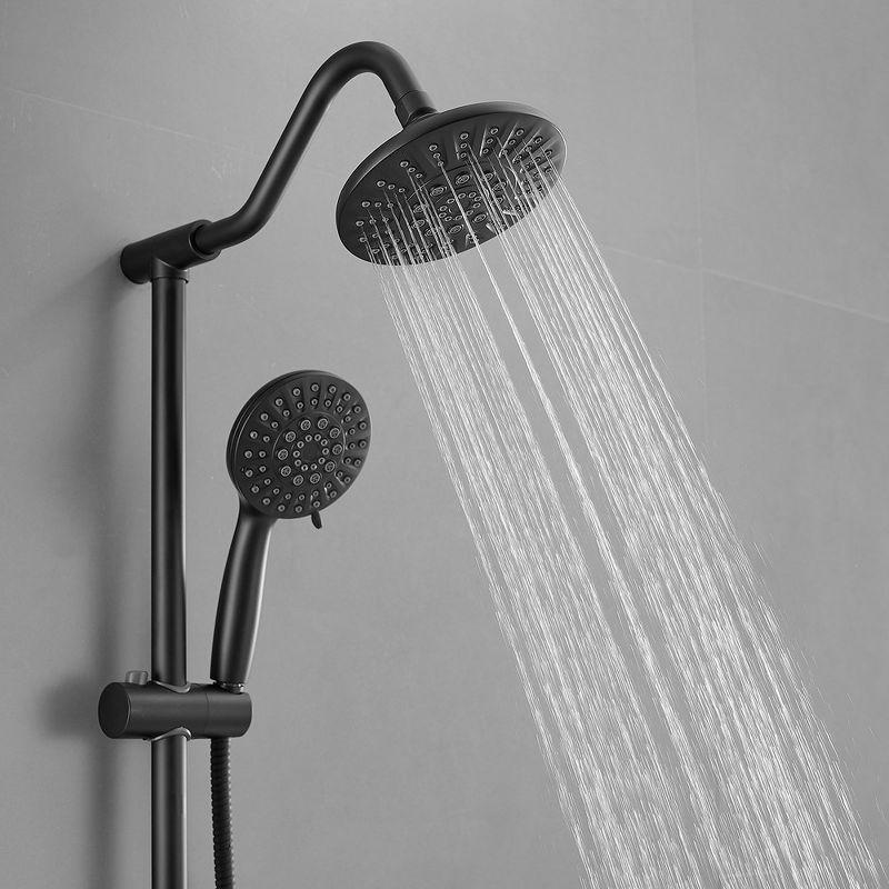 5-spray Wall Mount 6 in. Shower Head and Handheld Shower Head 1.8 GPM with Stainless Steel Hose