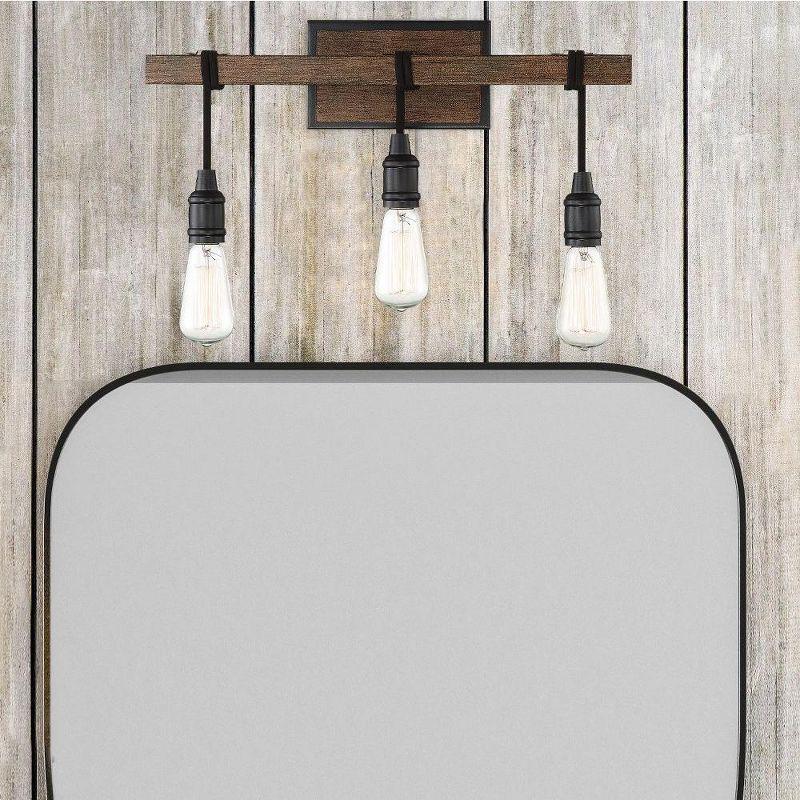 Durango Nickel 3-Light Rustic Industrial Vanity Fixture