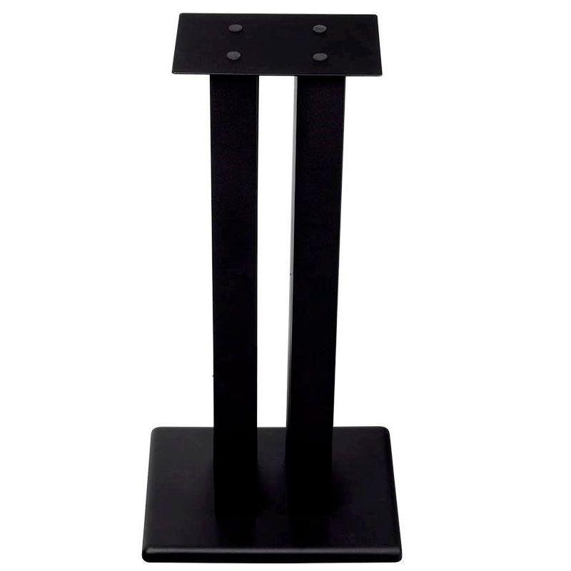 Monolith 28 Inch Speaker Stand (Each) - Black | Supports 100 lbs, Adjustable Spikes, Compatible With Bose, Polk, Sony, Yamaha, Pioneer and others