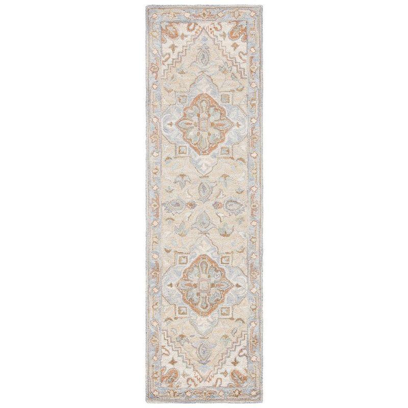 Heritage HG920 Hand Loomed Runner Rug - Beige/Grey - 2'3"x8' - Safavieh.