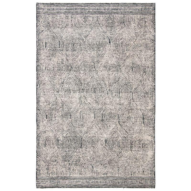 Abstract ABT340 Handmade Indoor Area Rug - Ivory/Chocolate - 8'x10' - Safavieh