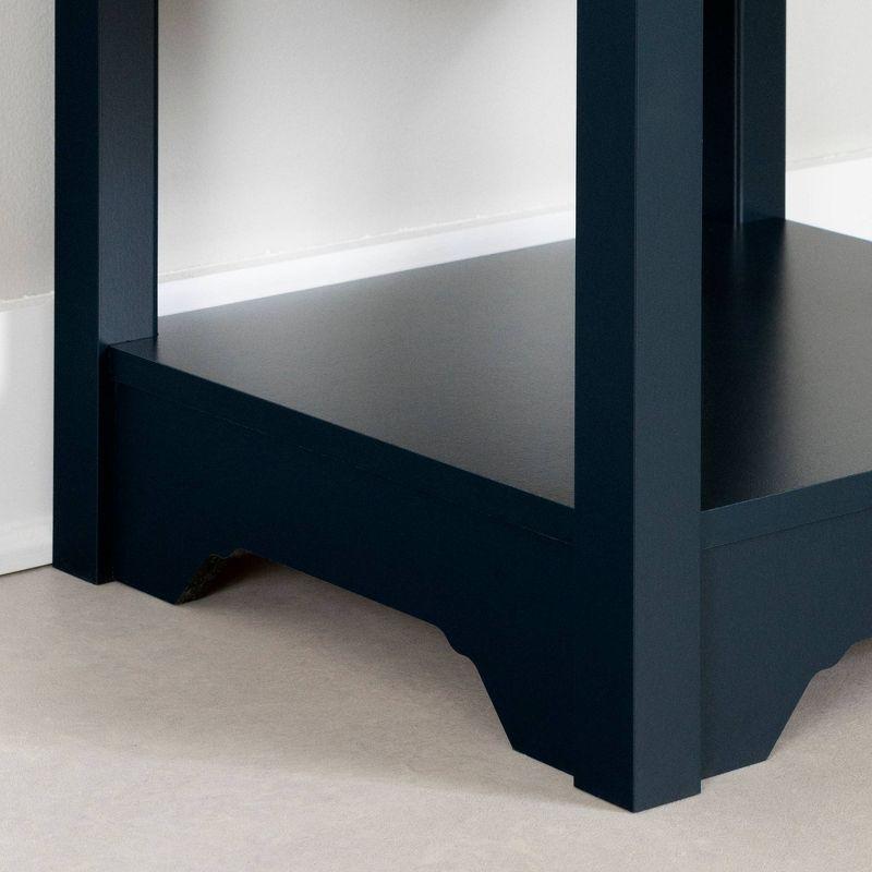 Farnel End Table Navy Blue - South Shore: Laminated Particle Board, 22.5" High, CARB Certified