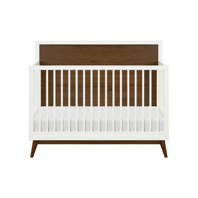 Babyletto Palma Mid-Century 4-in-1 Convertible Crib with Toddler Bed Conversion Kit