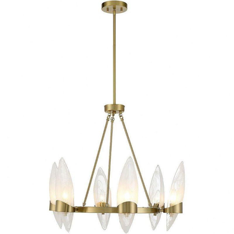 Nouvel 6-Light Chandelier in Warm Brass