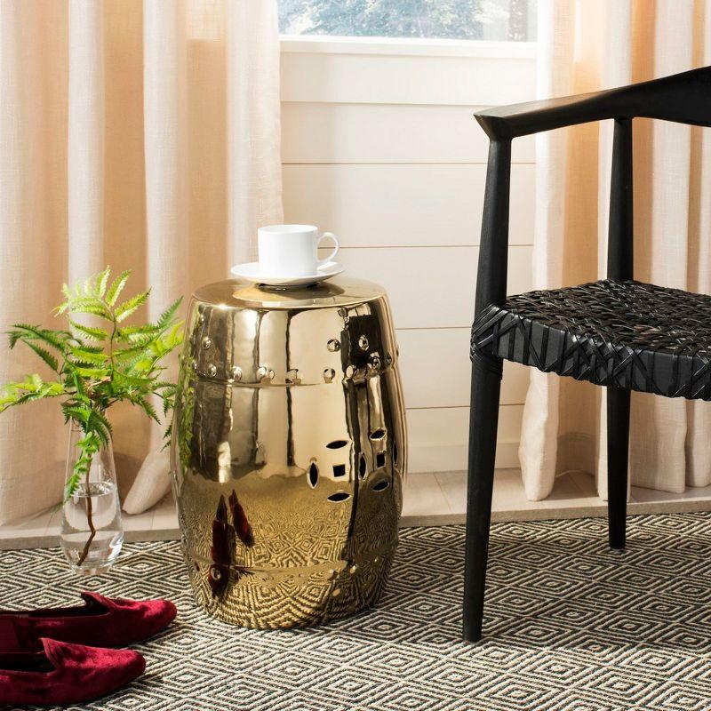 Gold Ceramic Modern Ming Garden Stool