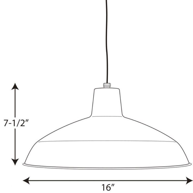 Progress Lighting, Sanabria, 1-Light Pendant, Brushed Nickel, Spun Metal Shade