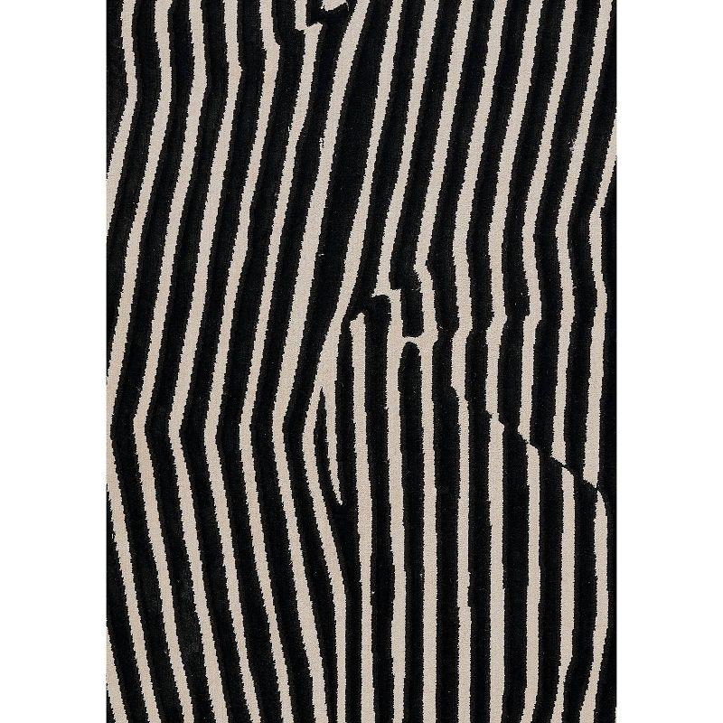 Momeni 2'3"x7'6" Xander Everly Machine Loomed Runner Rug Black: Geometric Pattern, Indoor, Low Pile, Polyester & Polypropylene