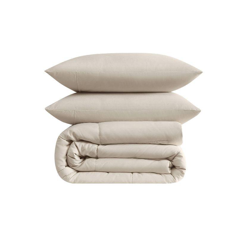 Truly Soft 3pc King Comforter Set Beige