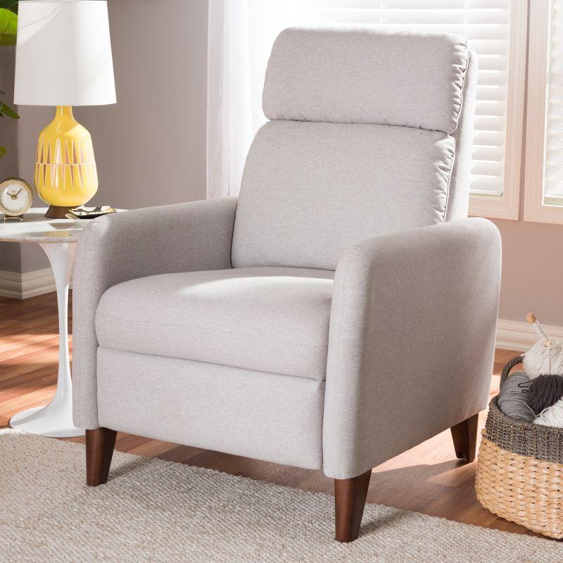 Casanova Mid - Century Modern Fabric Upholstered Lounge Chair - Baxton Studio