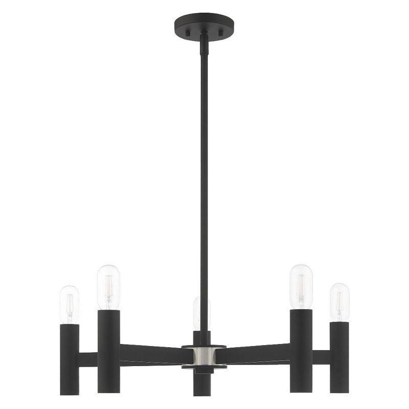 Livex Lighting Copenhagen 5 - Light Chandelier in  Black