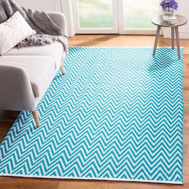Montauk MTK812 Hand Woven Area Rug - Turquoise/Ivory - 3'x5' - Safavieh.