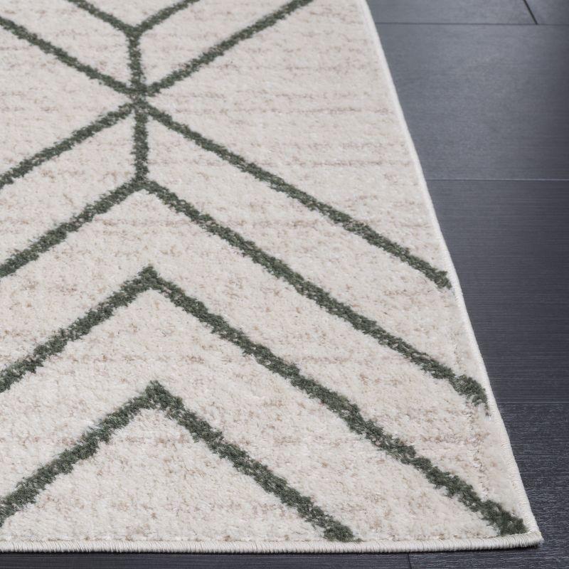 Adirondack ADR241 Machine Made Indoor Area Rug - Ivory/Dark Green - 5'-1"x7'-6" - Safavieh