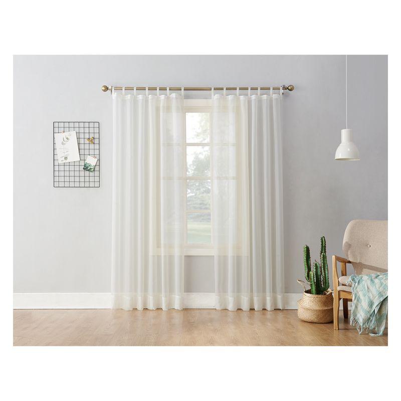 No. 918 Sheer Emily Voile Tab Top Curtain Panel