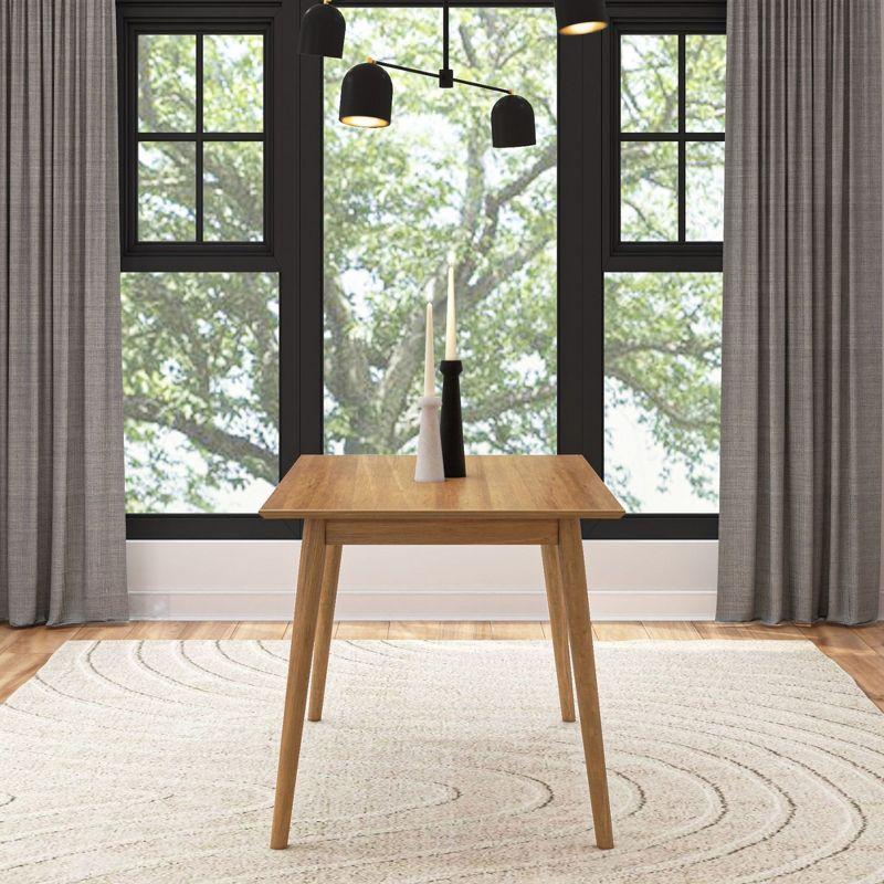 Plank+Beam 48" Mid Century Modern Dining Table, Solid Wood Kitchen & Dining Room Table for 4, Pecan