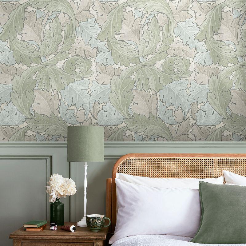 William Morris at Home Acanthus Sage & Duck Egg Wallpaper